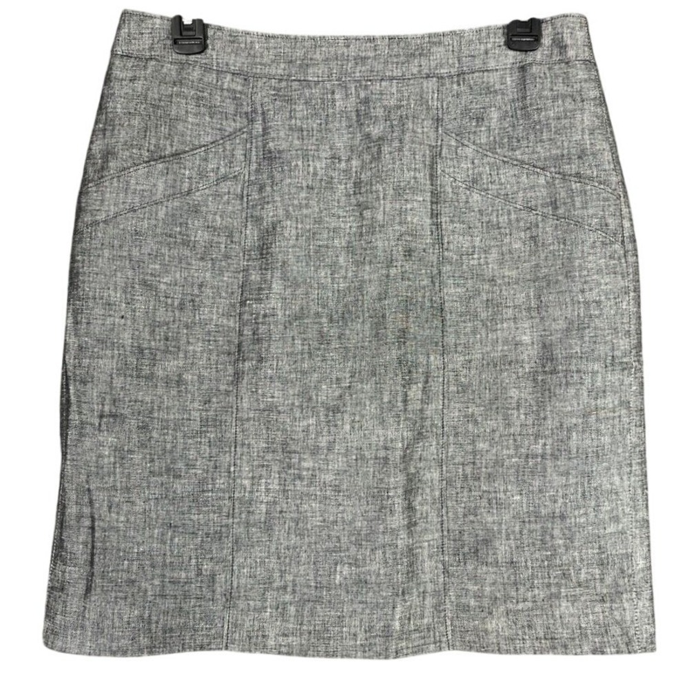 Ann Taylor Linen Cotton Office Skirt Womens 6 Short Business Career‎ Formal